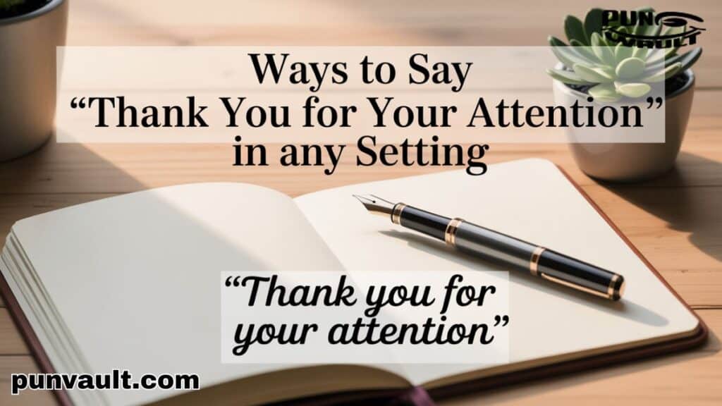 25+ Ways to Say 'Thank You for Your Attention' in Any Setting