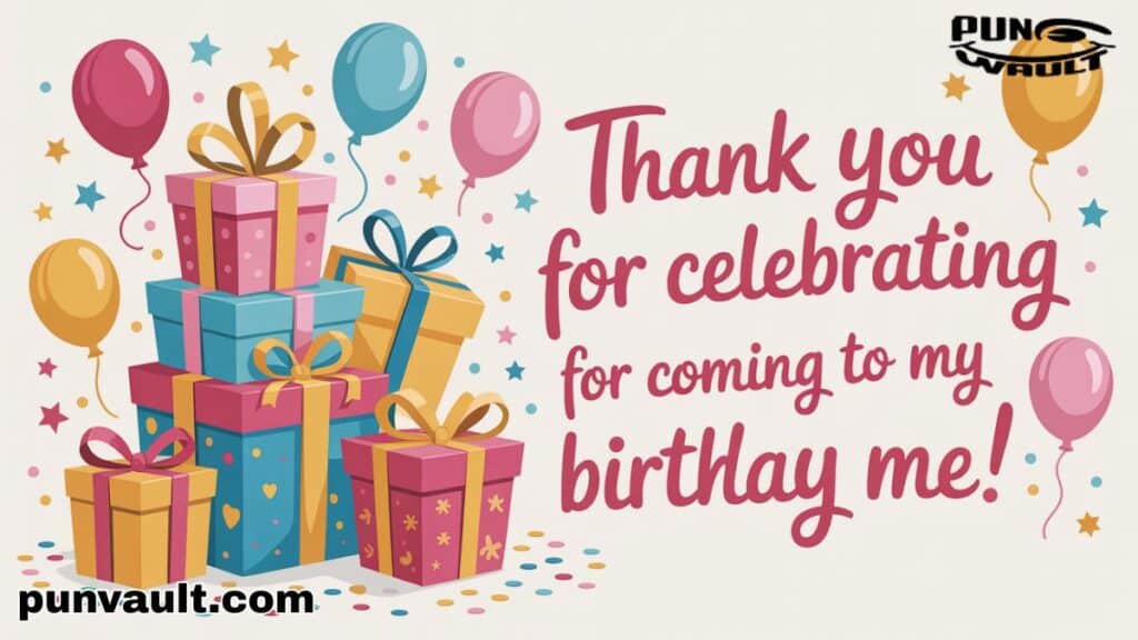 65+ Thank You For Coming to My Birthday Party Messages
