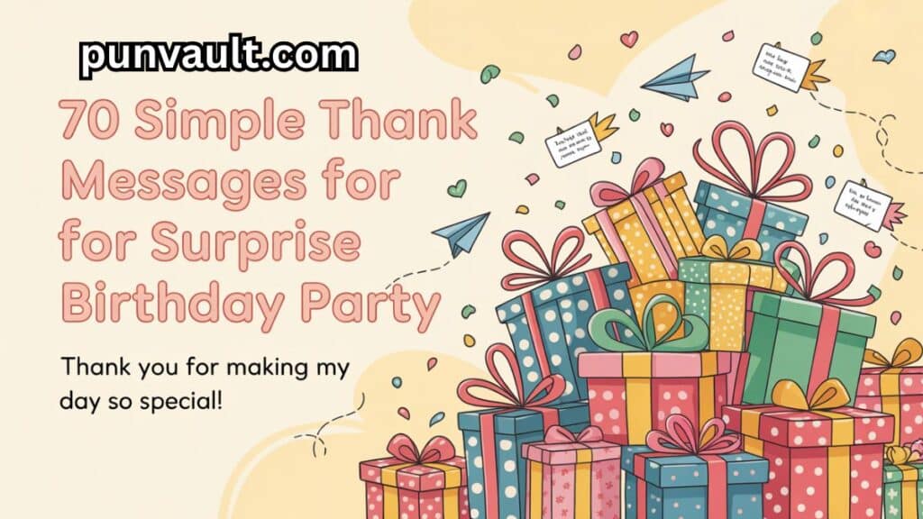 70 Simple Thank You Messages for Surprise Birthday Party
