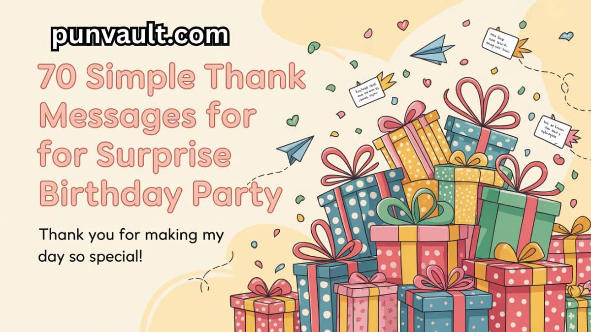 70 Simple Thank You Messages for Surprise Birthday Party